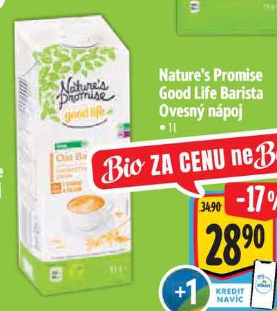 Nature's Promise Good Life Barista Ovesný nápoj, 1 l