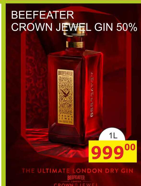 BEEFEATER CROWN JEWEL GIN 50% 1l