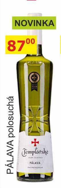 Templářské sklepy 0,75l PÁLAVA polosuchá
