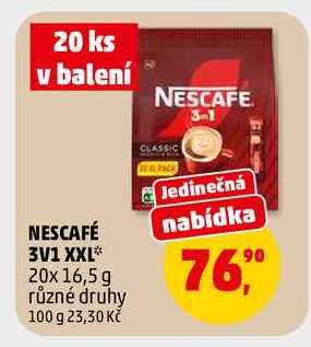 NESCAFÉ 3V1 XXL, 20x 16,5 g