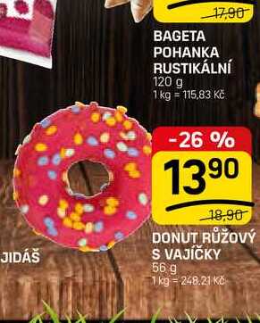 DONUT RŮŽOVÝ S VAJÍČKY 56 g 