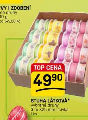 STUHA LÁTKOVÁ vybrané druhy 3 m x25 mm cívka 1ks 