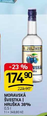 MORAVSKÁ ŠVESTKA | HRUŠKA 38% 0,5l