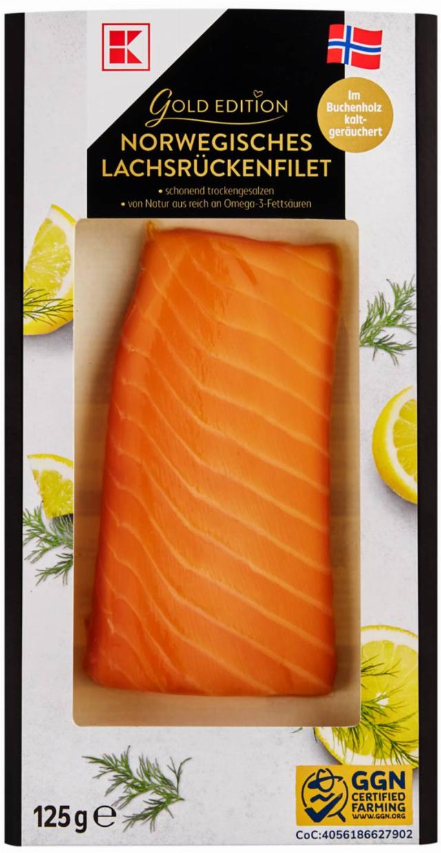 K-Gold Edition Filet z norského lososa uzený za studena