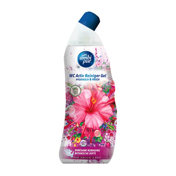 Ambi Pur WC Active gel Růžový ibišek & Růže