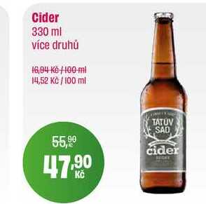 Cider 330 ml více druhů 