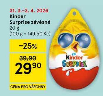 Kinder Surprise závěsné, 20 g