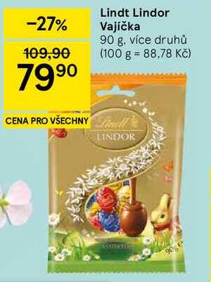 Lindt Lindor Vajíčka, 90 g 