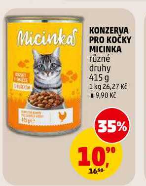 KONZERVA PRO KOČKY MICINKA, 415 g