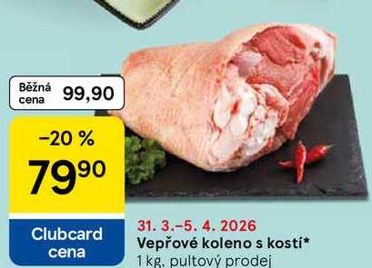 Vepřové koleno s kostí, 1 kg 