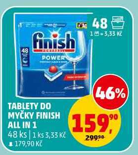TABLETY DO MYČKY FINISH ALL IN 1, 48 ks 