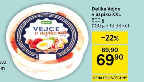 Delika Vejce v aspiku XXL, 500 g  