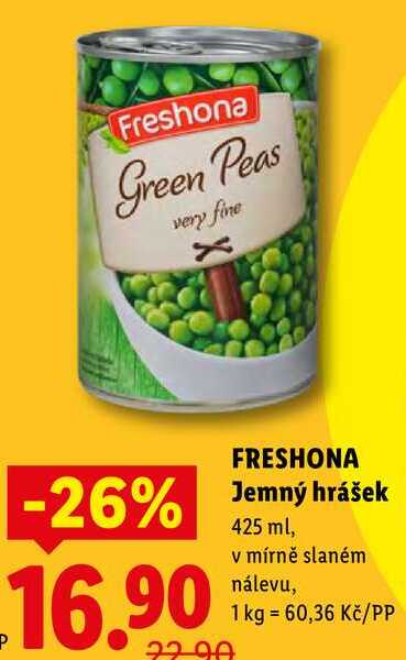 FRESHONA Jemný hrášek, 425 ml