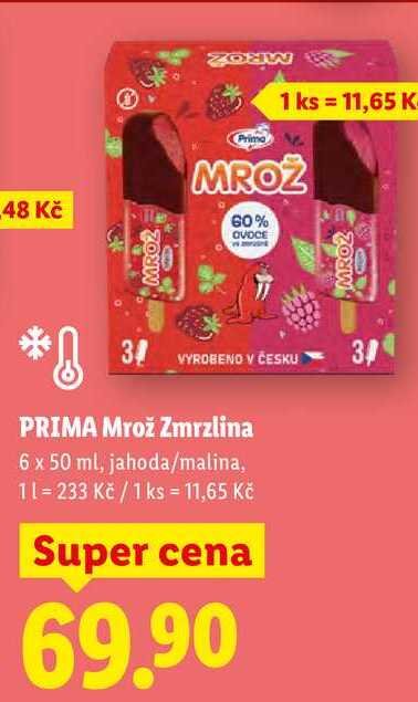 PRIMA Mrož Zmrzlina, 6x 50 ml