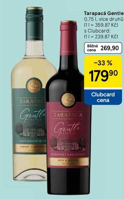 Tarapacá Gentle, 0.75 l, více druhů  