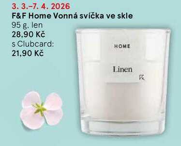 F&F Home Vonná svíčka ve skle, 95 g 