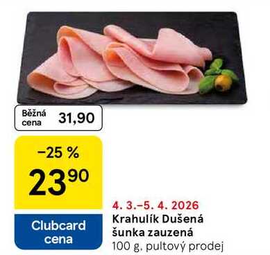 Krahulik Dušená šunka zauzená, 100 g