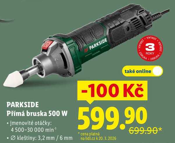 PARKSIDE Přímá bruska 500 W
