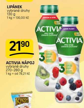 ACTIVIA NÁPOJ vybrané druhy 270-280 g