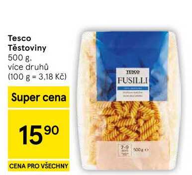 Tesco Těstoviny, 500 g 