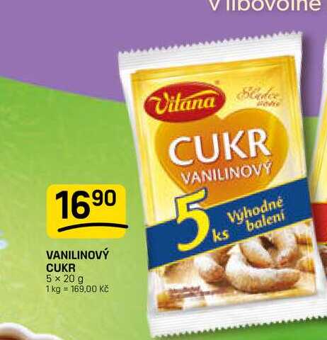 VANILINOVÝ CUKR 5 x 20 g 