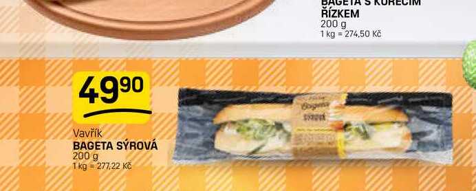 BAGETA SÝROVÁ 200 g 