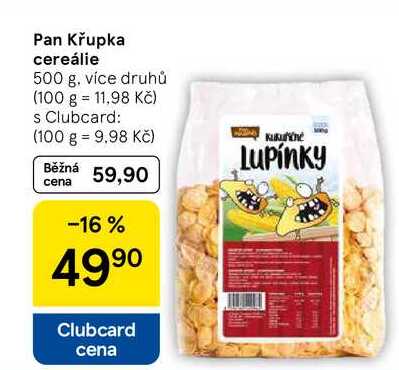 Pan Křupka cereálie, 500 g, více druhů 