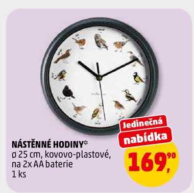 NÁSTĚNNÉ HODINY, 1 ks