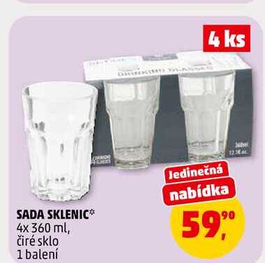 SADA SKLENIC, 4 ks