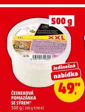 ČESNEKOVÁ POMAZÁNKA SE SÝREM, 500 g