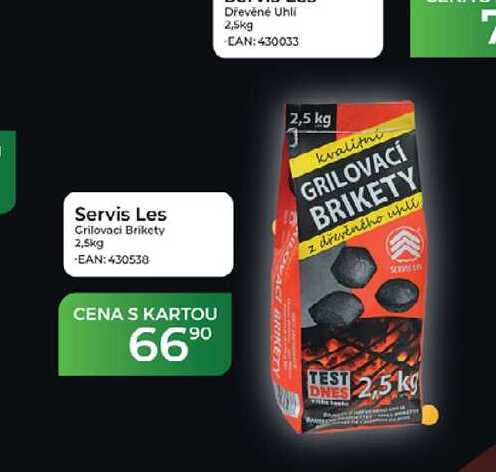 Servis Les Grilovací Brikety 2,5kg