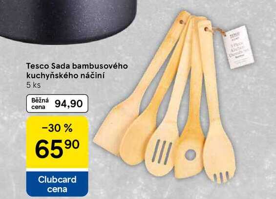 Tesco Sada bambusového kuchyňského náčiní, 5 ks 