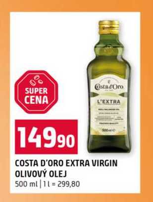 COSTA D'ORO EXTRA VIRGIN OLIVOVÝ OLEJ 500 ml 