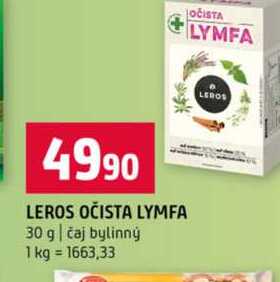 LEROS OČISTA LYMFA 30 g čaj bylinný