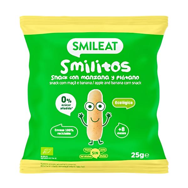 Smileat BIO Kukuřičné křupky jablko & banán s extra panenským olivovým olejem