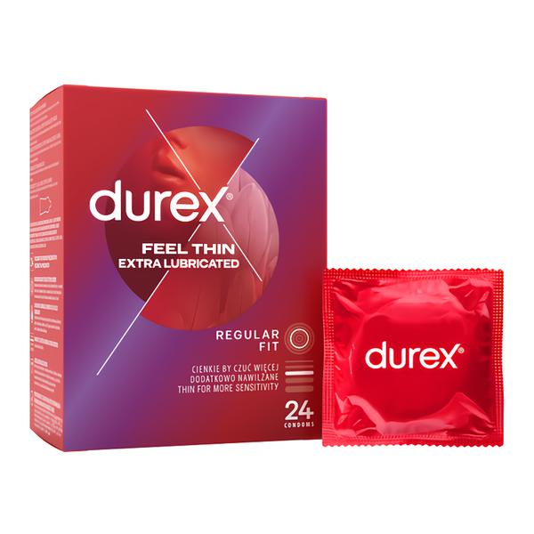 Durex Feel Thin Extra Lubricated Kondomy