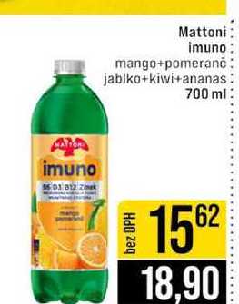 Mattoni imuno mango+pomeranč jablko+kiwi+ananas 700 ml