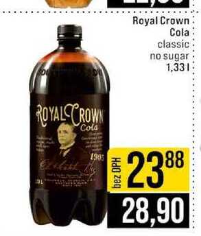 Royal Crown Cola classic no sugar 1,33l