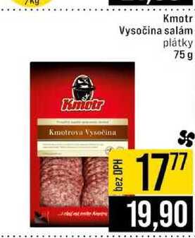 Kmotr Vysočina salám plátky 75 g 