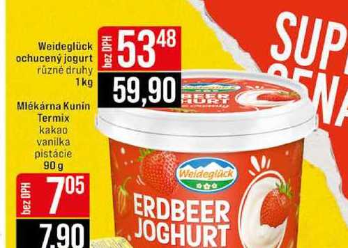 Weideglück ochucený jogurt různé druhy 1kg 