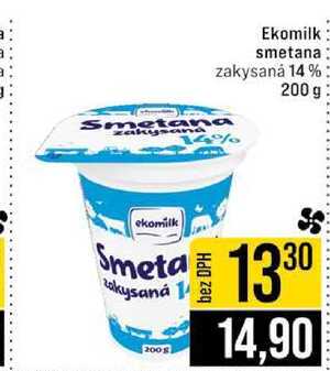 Ekomilk smetana zakysanȧ 14 % 200 g 