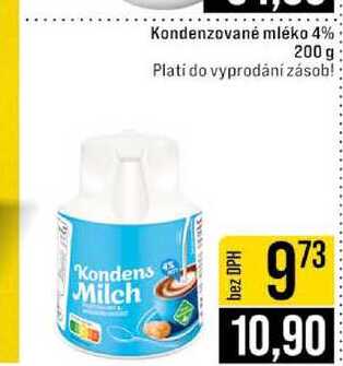 Kondens Milch Kondenzované mléko 4% 200 g v akci