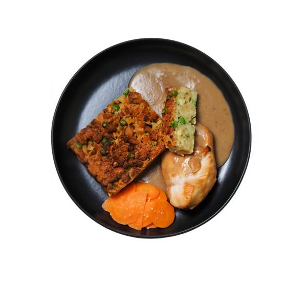 Cibule Bistro Kuře s nádivkou a mrkví