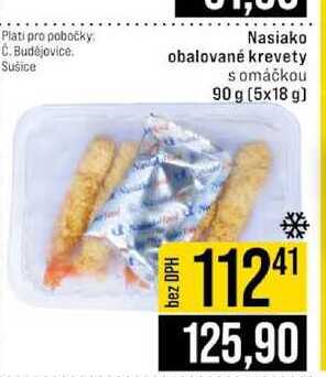 Nasiako obalované krevety s omáčkou 90 g (5x18 g) 
