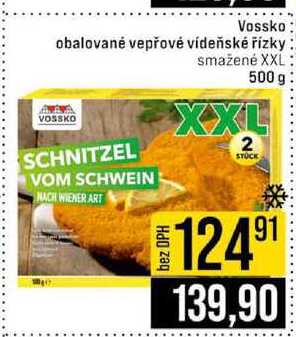 Vossko obalované vepřové vídeňské řízky smažené XXL 500 g 