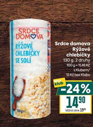 Srdce domova chlebíčky 130 g