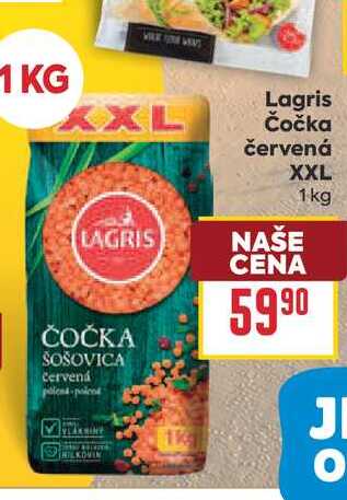 Lagris Čočka červená XXL 1kg
