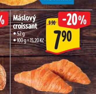 Máslový croissant 52g  