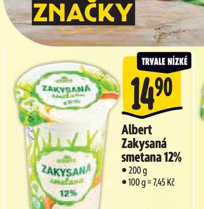  Albert Zakysaná smetana 12% 200 g 