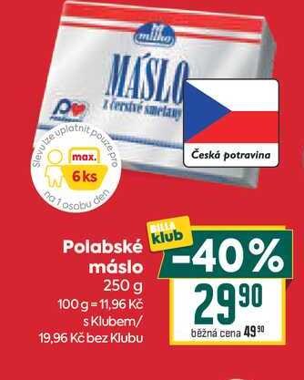 Polabské máslo 250 g